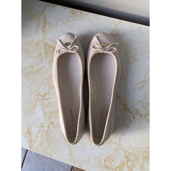 Coach Shoes - Coach Florabelle Leather Ballerina flats in ivory/cream  7.5